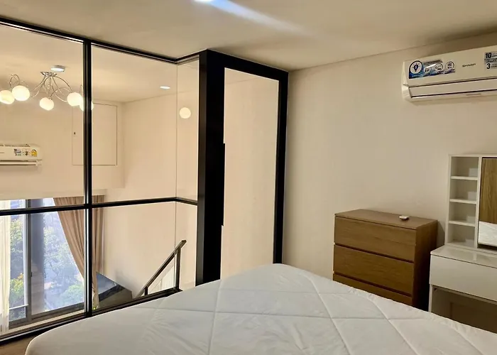 5 Min Walk To Bts Onnut Duplex Loft At Sukhumvit Appartamento *